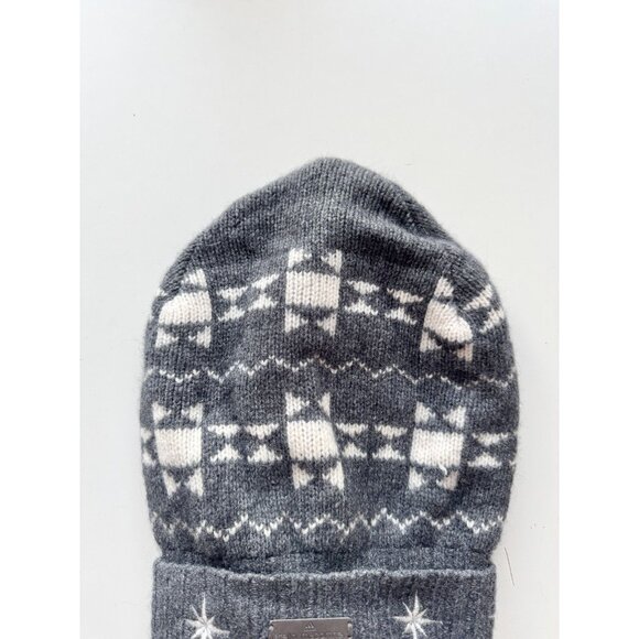 ADIDAS x STELLA MCCARTNEY Grey Star Wool Knit Slouchy Oversized Beanie, One Size - Picture 2 of 15